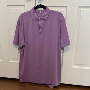 Peter Millar Purple and Blue Striped Polo Shirt